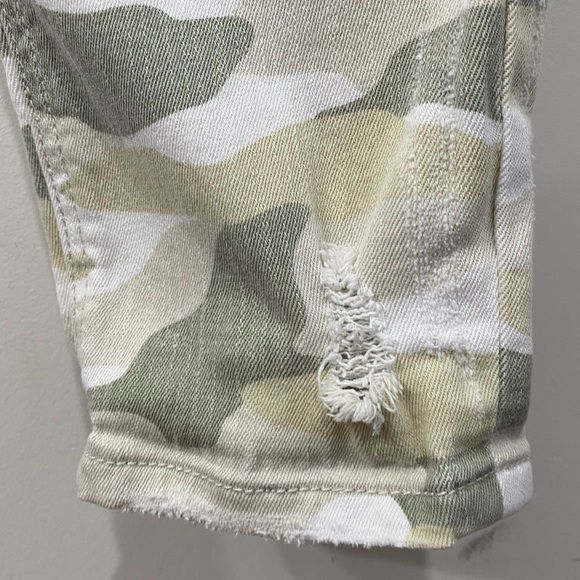 Seven 7 Camouflage High Waist Ripped Skinny Easy fit jeans Beige Green / Cream 6 - Picture 7 of 16